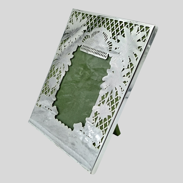 Taj & Cow Silver Photo Frame for Gift, Silver Photo Frame