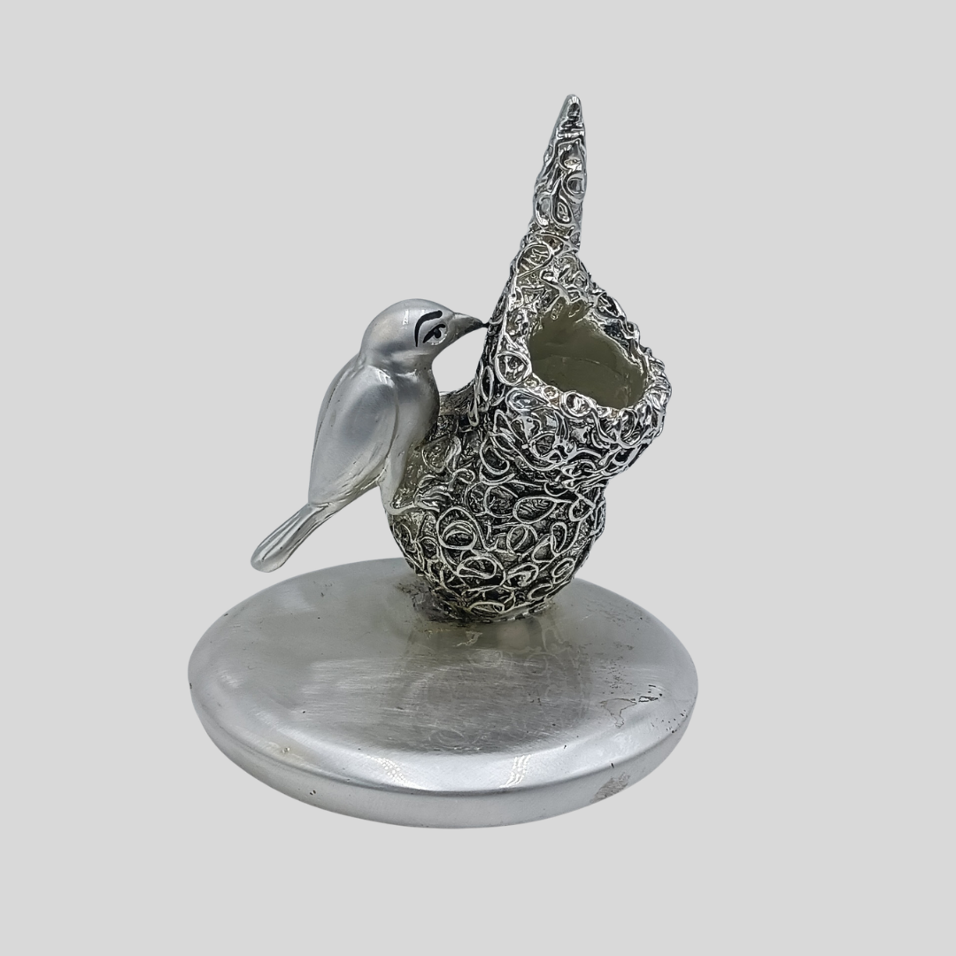 Pure Silver Dipping Nest Pen Stand