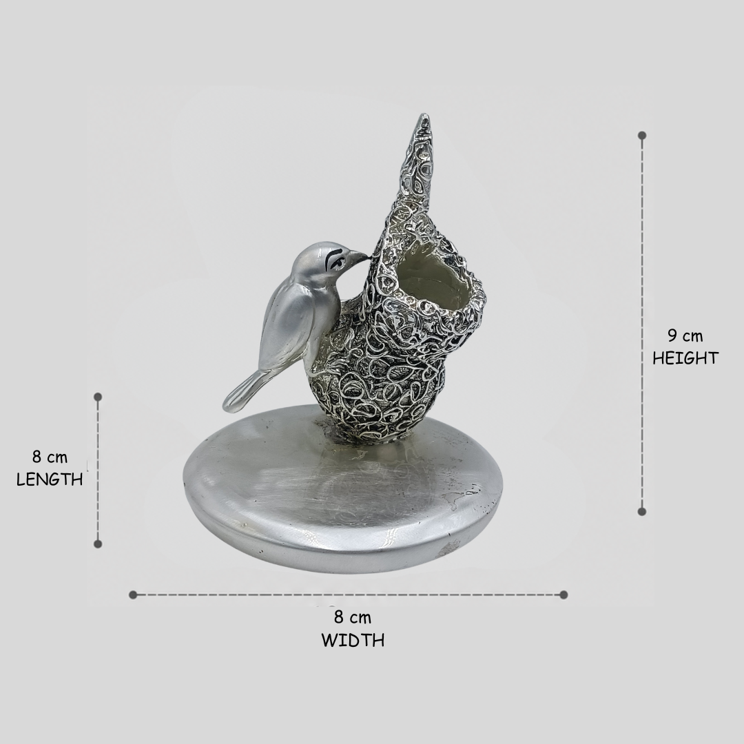 Pure Silver Dipping Nest Pen Stand