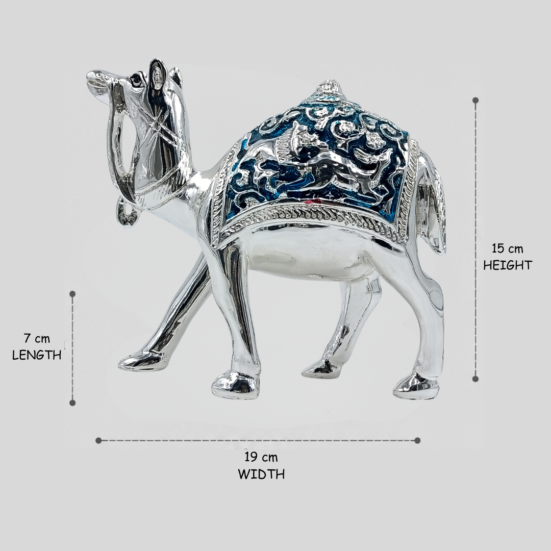 Silver-Plated Brass Rajasthani Camel Statue