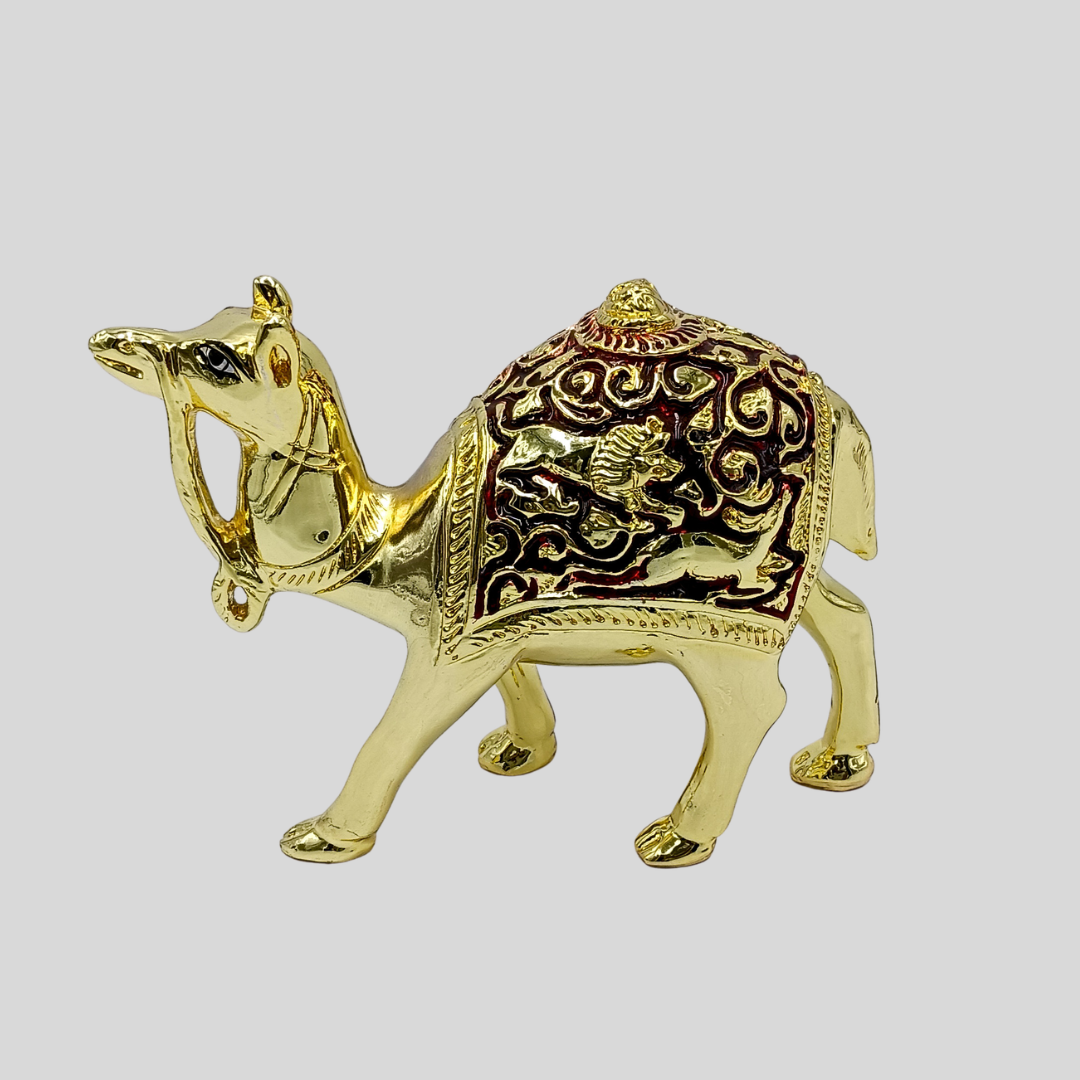 Silver-Plated Brass Rajasthani Camel Statue