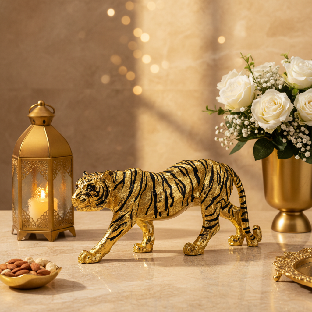 Tiger Sculpture Statue, Tiger Statue for Home & Office Decoration