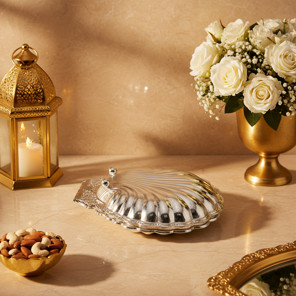 Sea Shell Platter Silver