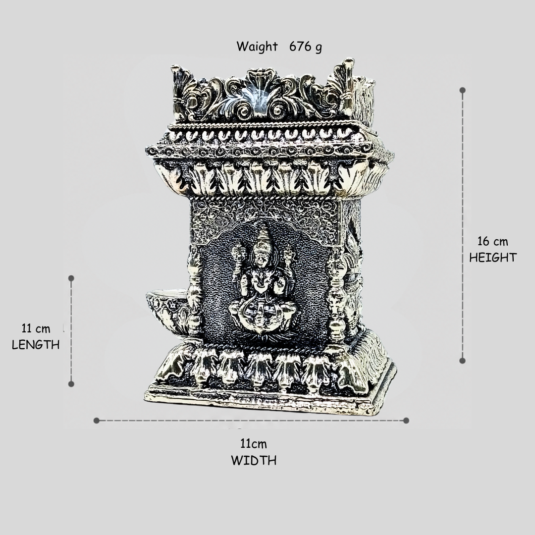 999 Silver Plated Tulsi Pot for Home Temple | Decorative Tulsi Planter | Religious Pooja Decor Pot