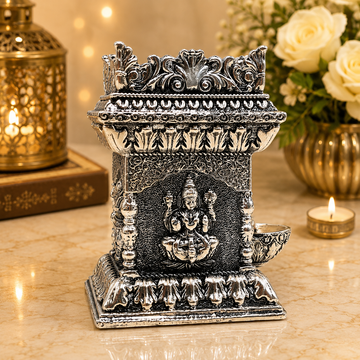 999 Silver Plated Tulsi Pot for Home Temple | Decorative Tulsi Planter | Religious Pooja Decor Pot