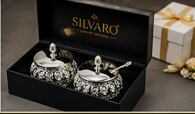 Exquisite Silver-Plated Mukhwas Bowl Set – A Timeless Luxury for Every Occasion