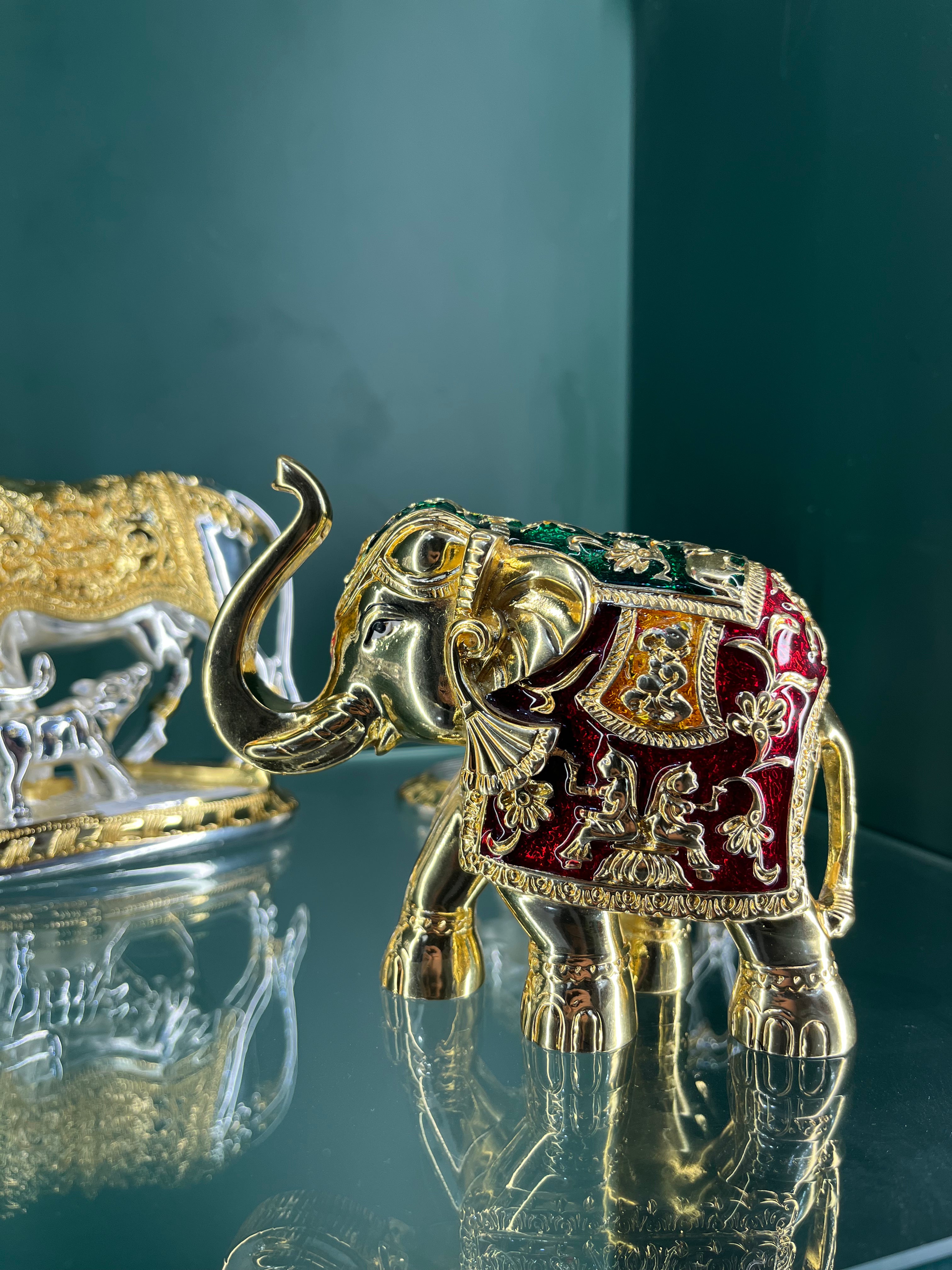 Multitone Gajanth Lakshmi Upward Trunk Elephant Statue