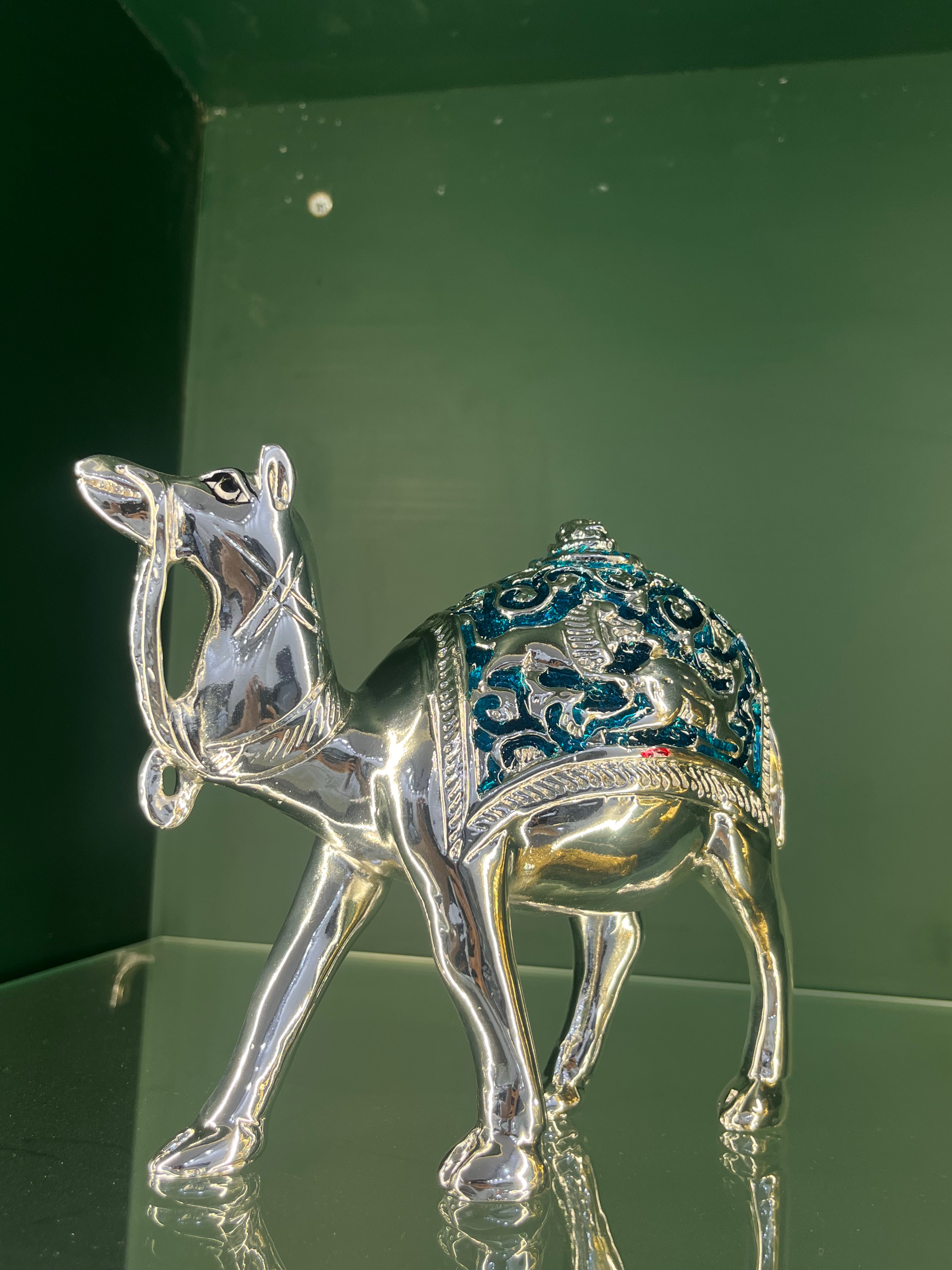 Silver-Plated Brass Rajasthani Camel Statue