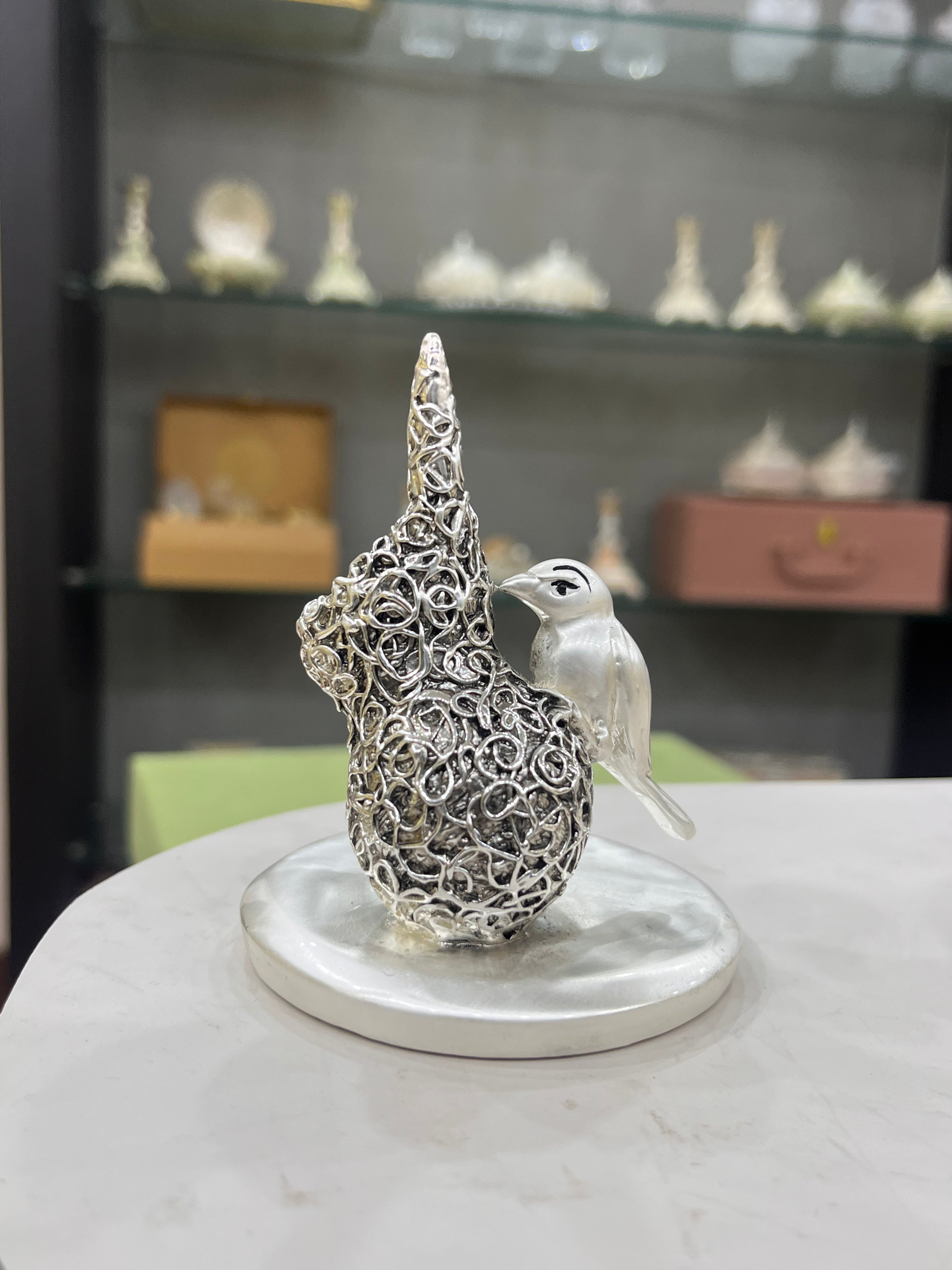 Pure Silver Dipping Nest Pen Stand