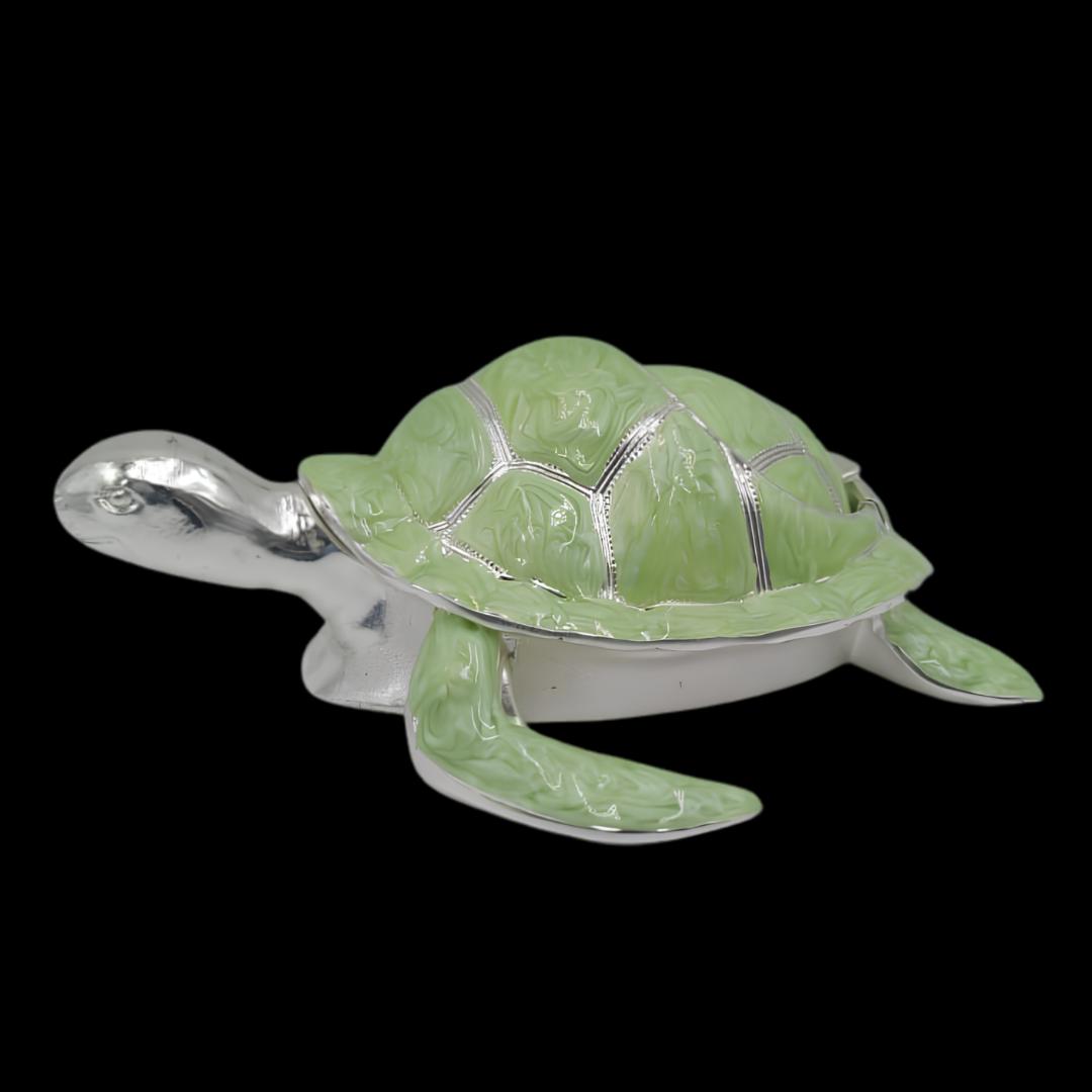 Luxury Silver Plated Tortoise Ashtray | Turtle Cigarette Ash Holder | Decorative Smoking Ashtray | Office Desk Decor | Gift for Smokers