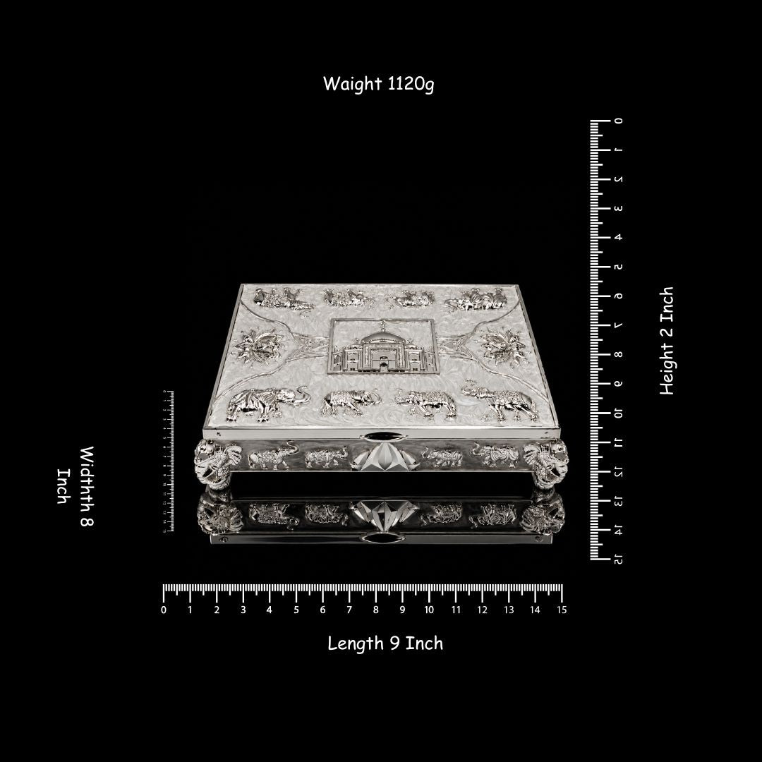 Taj Mahal 4 Partition Dry Fruit Box | Luxury Dry Fruit Gift Box | Premium Decorative Serving Box