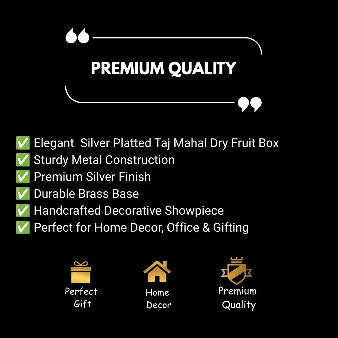 Taj Mahal 4 Partition Dry Fruit Box | Luxury Dry Fruit Gift Box | Premium Decorative Serving Box