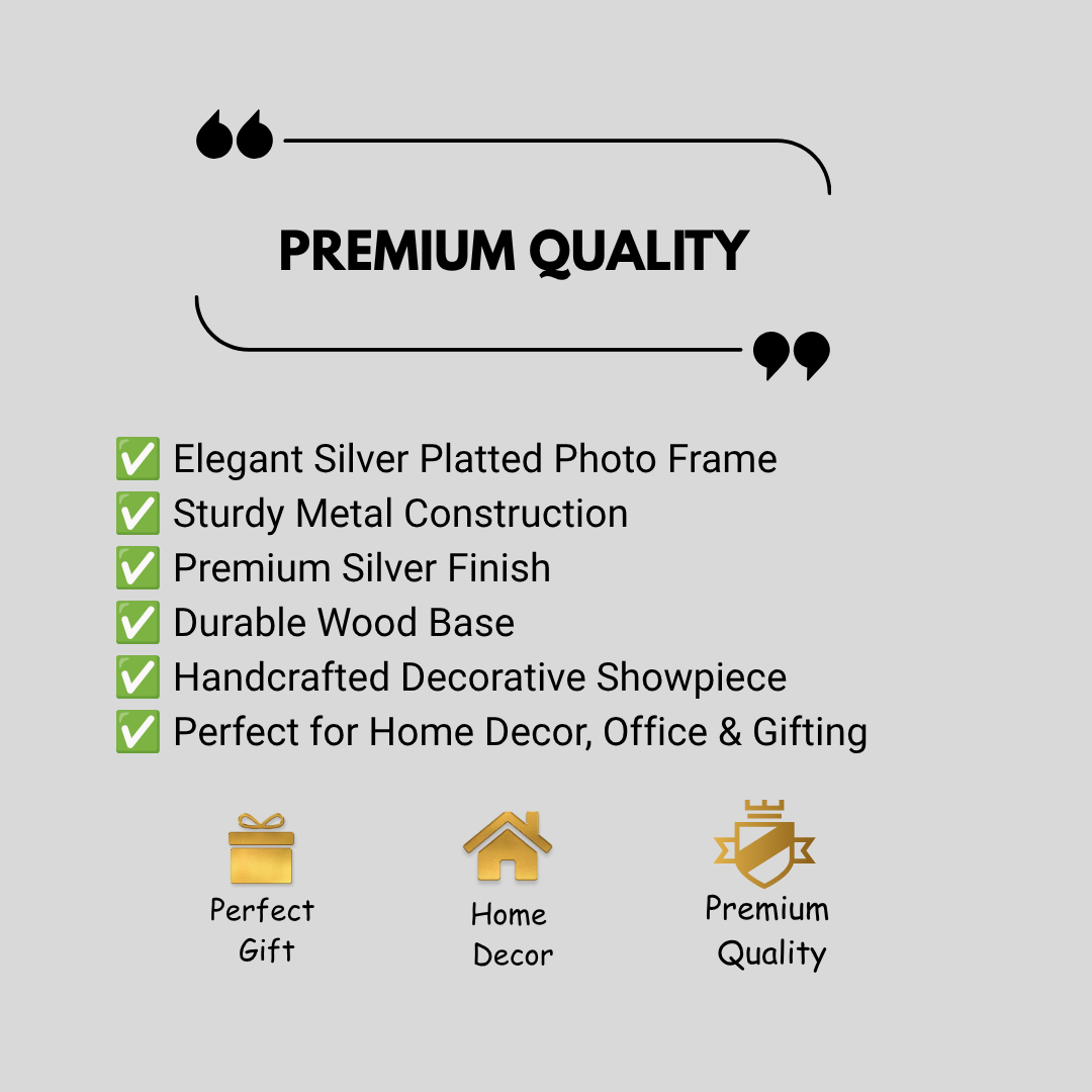 Luxury Silver Plated Birthday Photo Frame | Elegant Home Décor & Premium Gift Item
