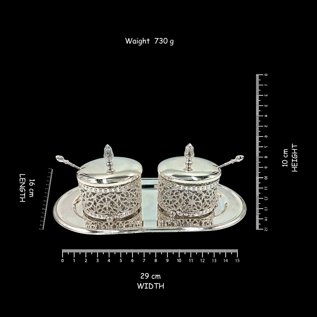 Silver-Plated Mukhwas Bowl Set – A Timeless Luxury for Every Occasion