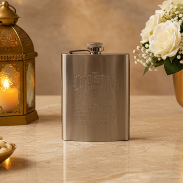 Stainless Steel Hip Flask 115g | 14cm Pocket Flask | Luxury Metal Wine Flask | Personalized Gift for Men | Groomsmen Gift | Birthday Gift