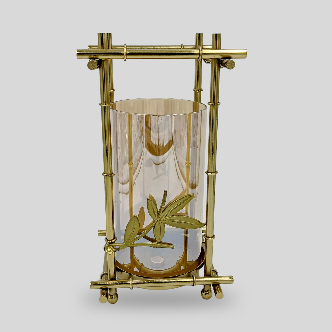 Modern  Decorative Candle Holder with Crystal Accent | Luxury Tabletop Candle Stand | Elegant Home Decor Centerpiece | Living Room & Dining Table Decoration
