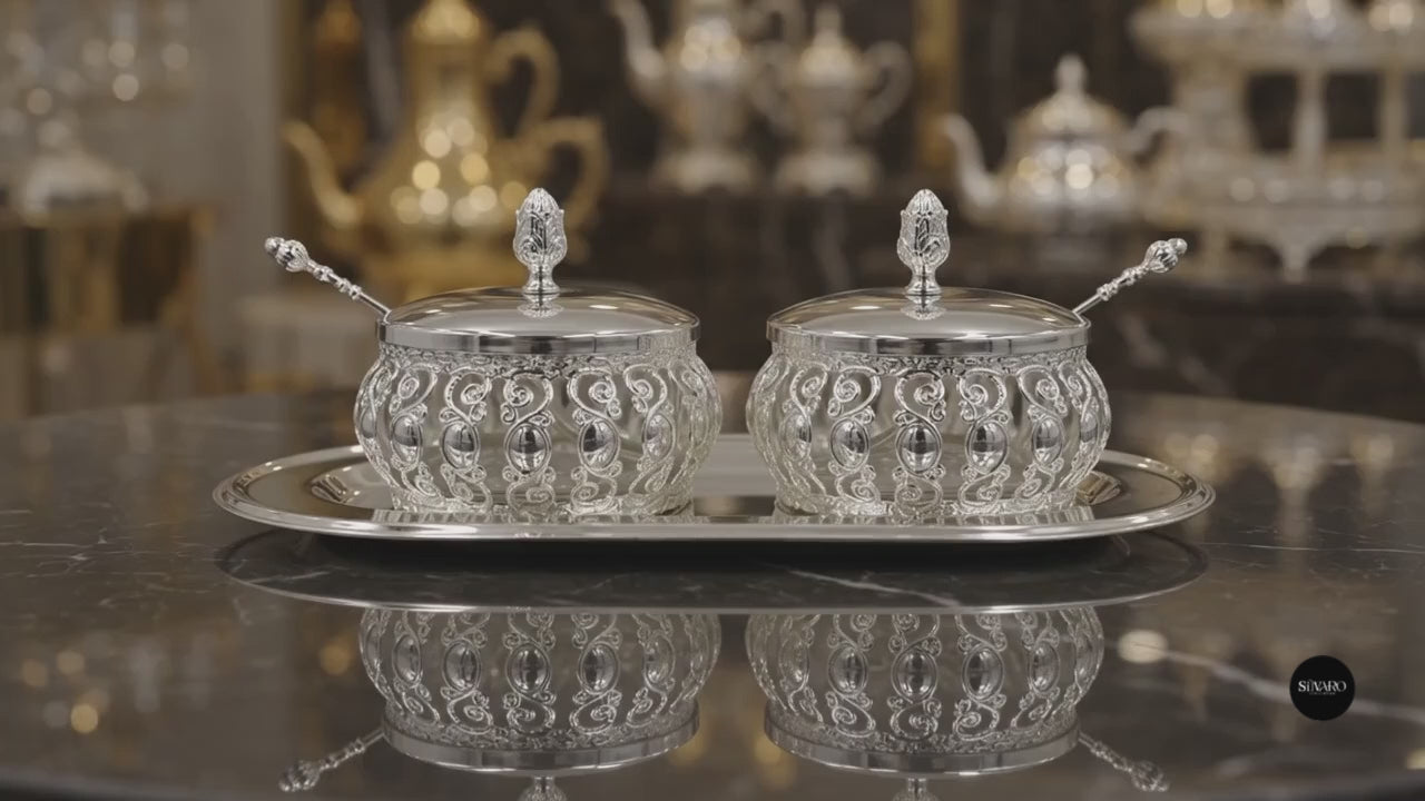 Exquisite Silver-Plated Mukhwas Bowl Set – A Timeless Luxury for Every Occasion